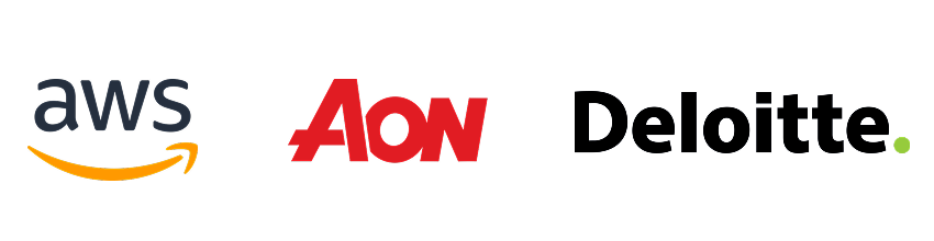 AWS, AON and Deloitte Logo